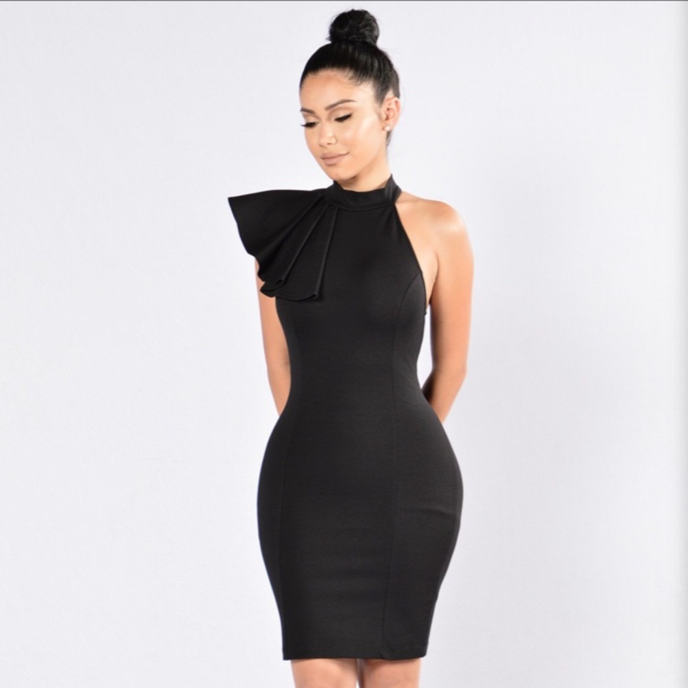 Ruffle Butter Dress - Black